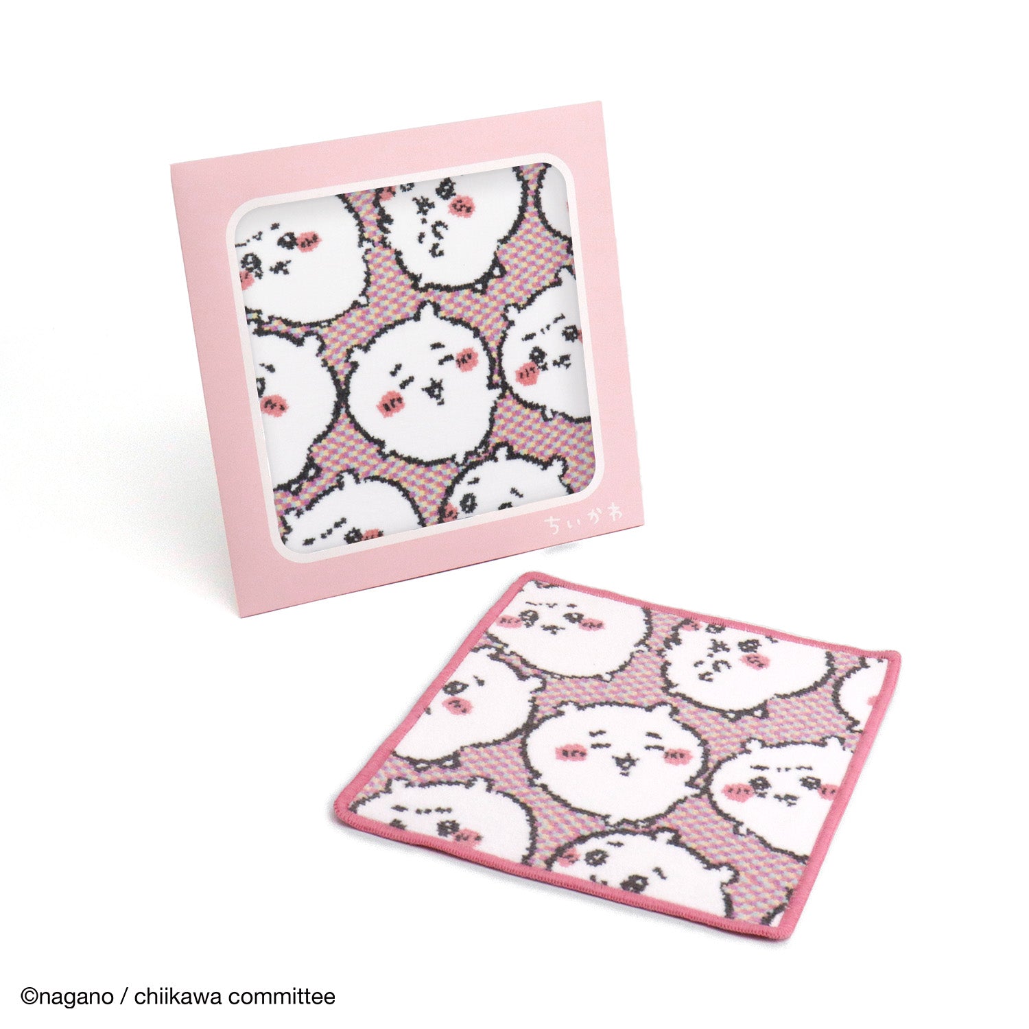 吉伊卡哇 絨毛織毛巾巾（吉伊卡哇滿滿 粉紅） ちいかわ シェニール織タオルハンカチ（ちいかわいっぱい ピンク）