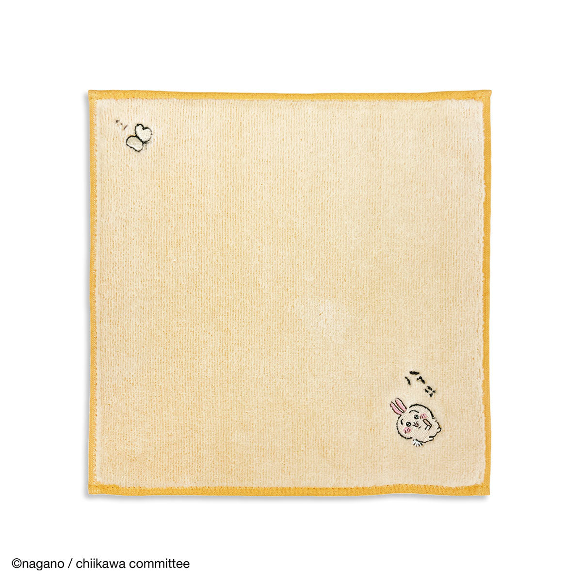 吉伊卡哇 小毛巾手帕（故事 黃色） ちいかわ ミニタオルハンカチ（おはなし イエロー）