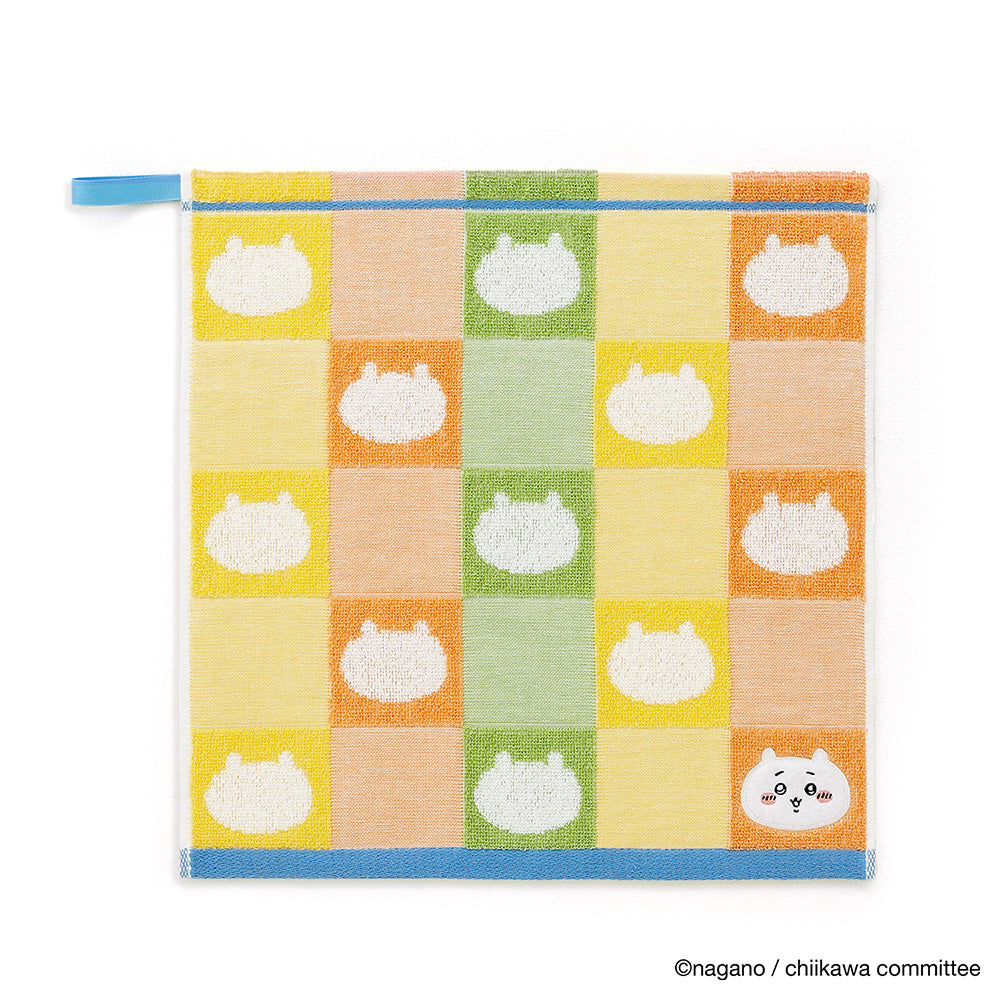 吉伊卡哇 洗臉巾（圖案 橙色） ちいかわ ウォッシュタオル（パターン オレンジ）