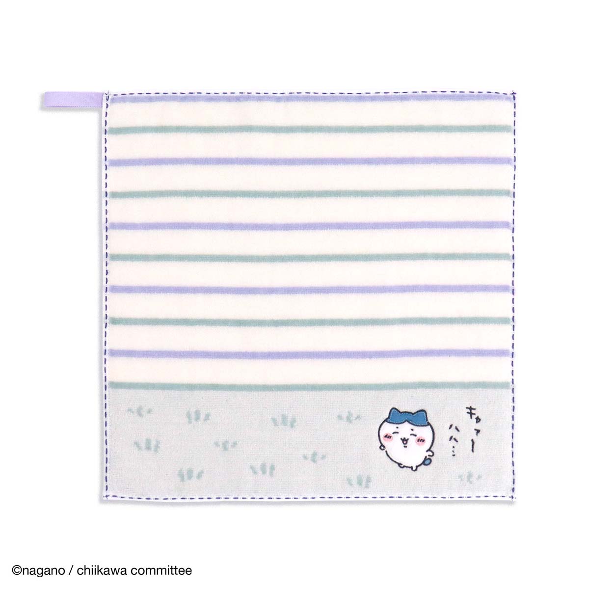 吉伊卡哇 帶環洗臉毛巾（草地 綠色） ちいかわ ループ付きウォッシュタオル（はらっぱ グリーン）