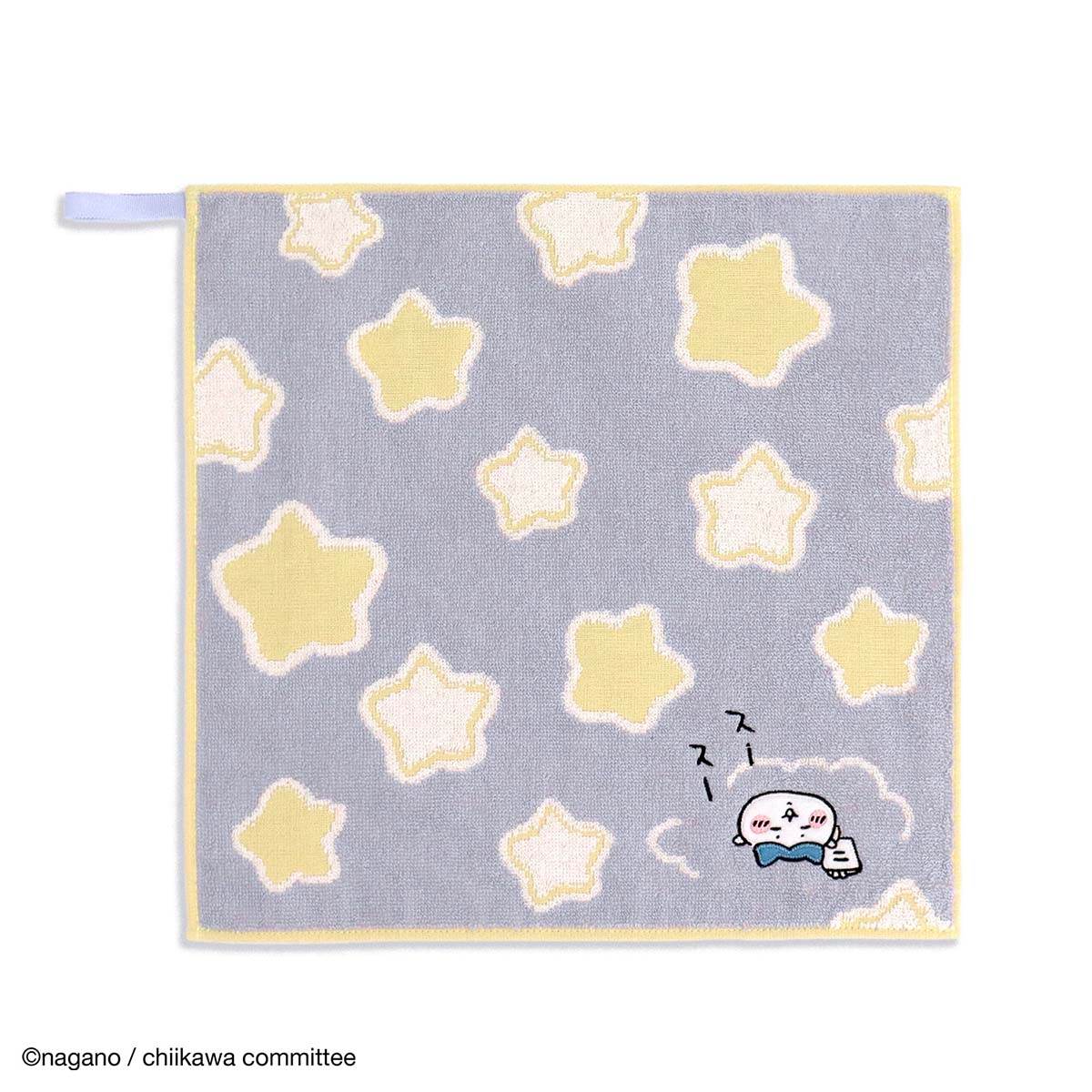 吉伊卡哇 帶環洗臉毛巾（熟睡 藍色） ちいかわ ループ付きウォッシュタオル（すやぁ ブルー）