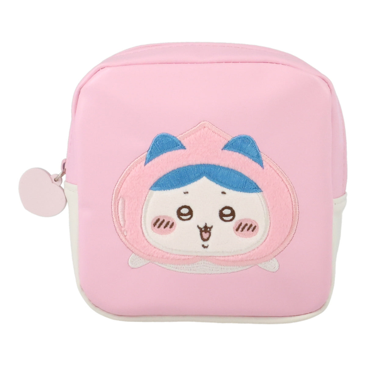 吉伊卡哇 方形收納袋 (桃色 小八貓) ちいかわ スクエアポーチ（ピーチハチワレ）