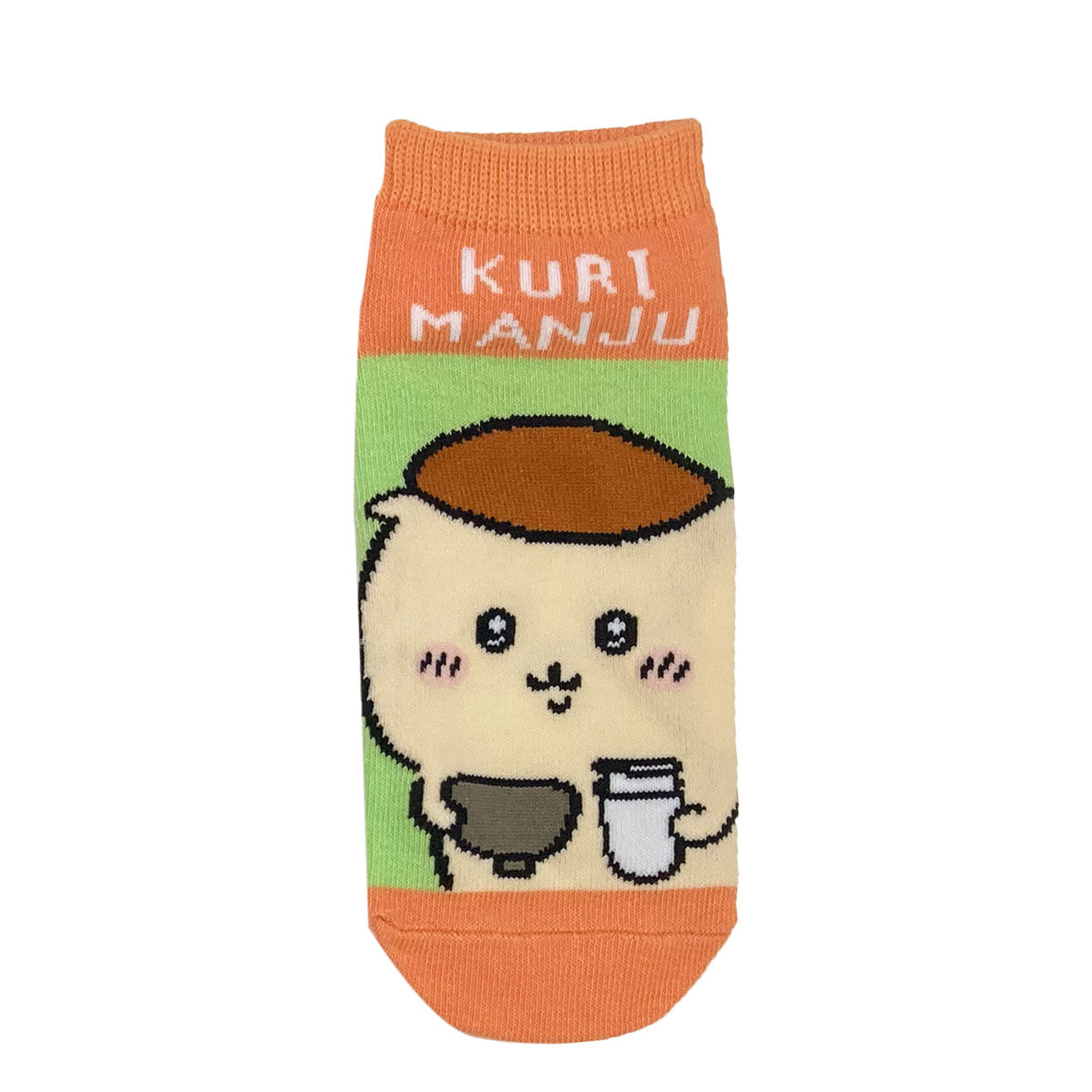 吉伊卡哇 人物襪（栗子饅頭標誌） ちいかわ キャラックス（くりまんじゅうロゴ）