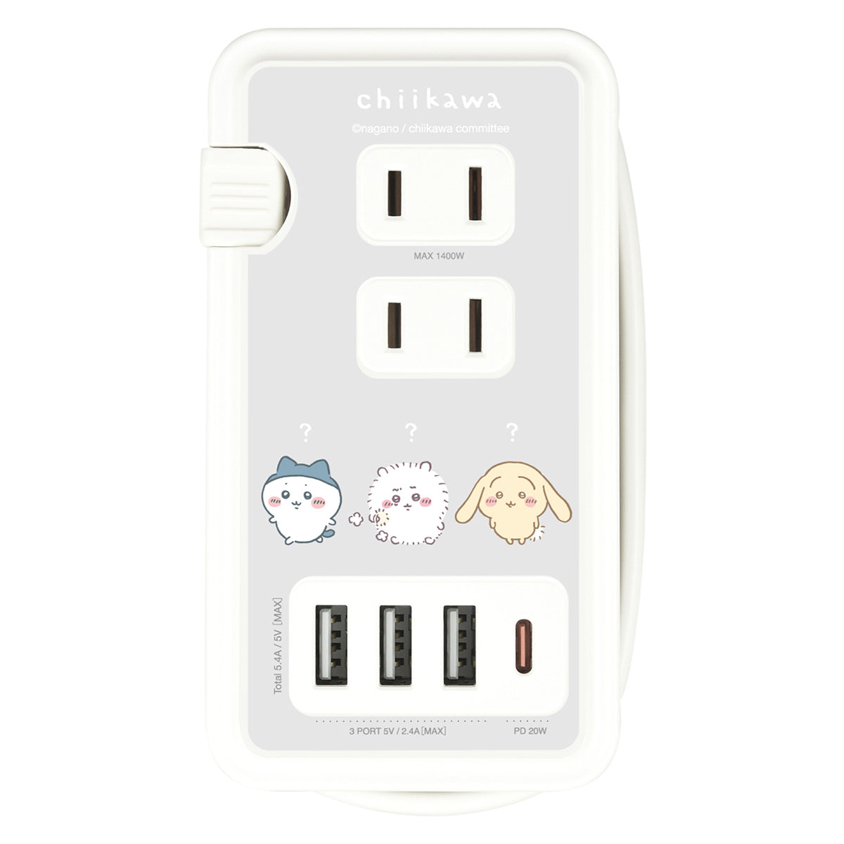 吉伊卡哇 USB/USB Type-C插座（變身） ちいかわ USB/USB Type-Cポート付きACタップ（変身）