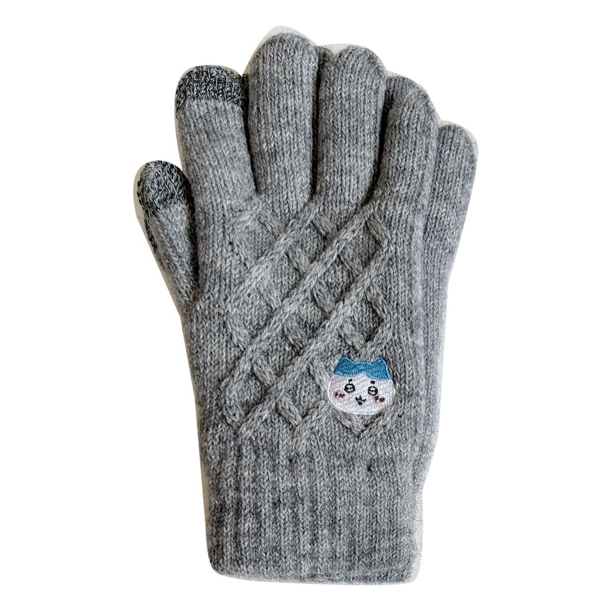 吉伊卡哇 支援智慧型手機電纜手套（小八貓 臉） ちいかわ スマホ対応ケーブル手袋（ハチワレ フェイス）