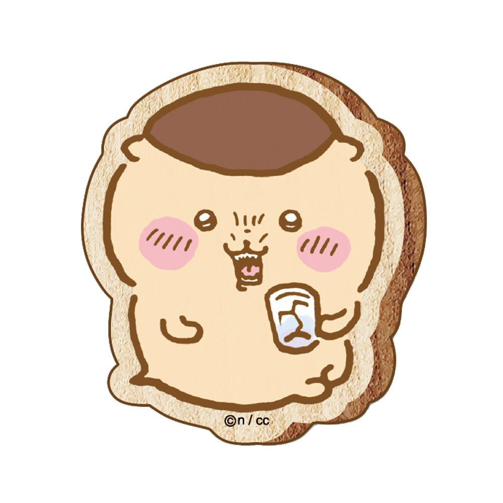 吉伊卡哇 木製胸針（栗子饅頭） ちいかわ ウッドバッジ（くりまんじゅう）