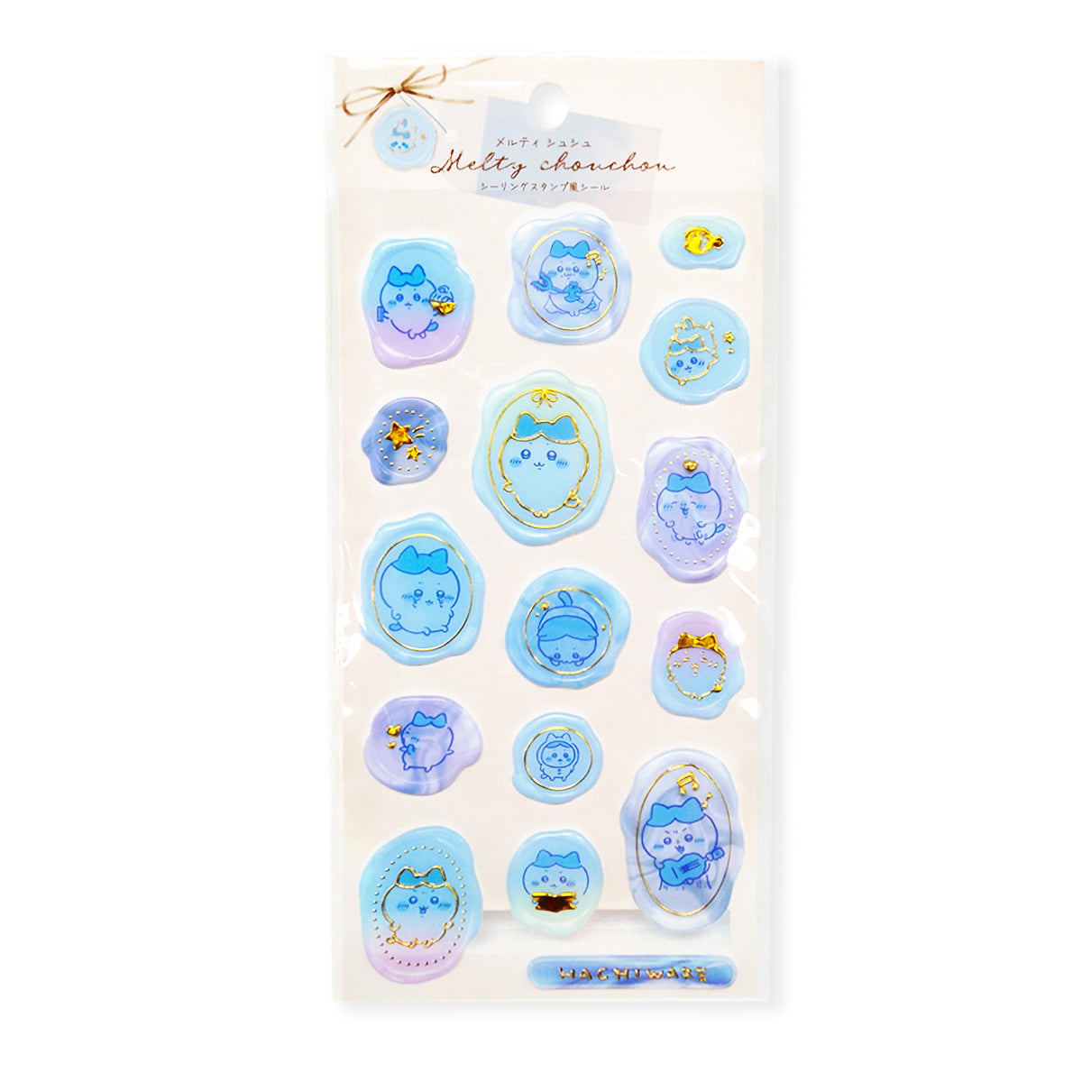 吉伊卡哇 溶解發圈貼紙（小八貓） ちいかわ メルティシュシュシール（ハチワレ）