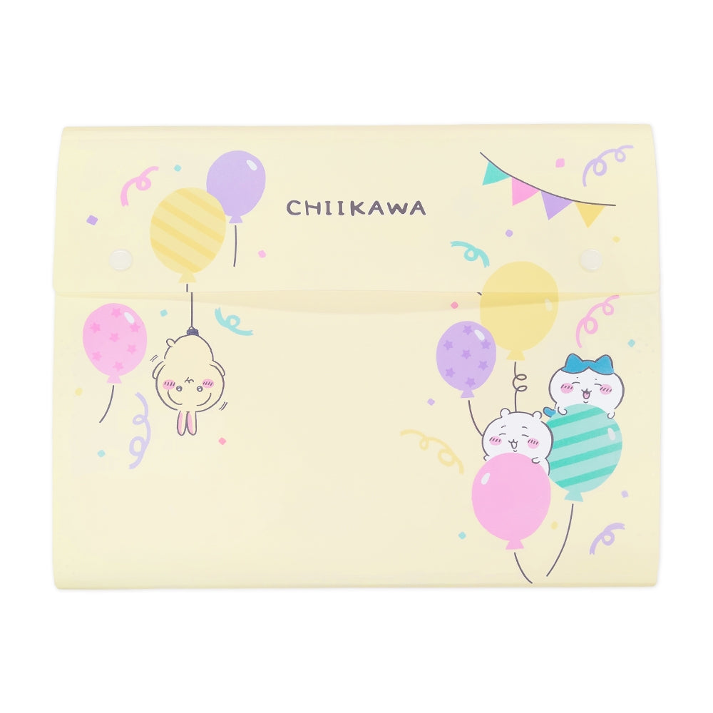 吉伊卡哇 多口袋透明文件夾 (氣球派對) ちいかわ マルチポケットクリアファイル（風船パーティ）