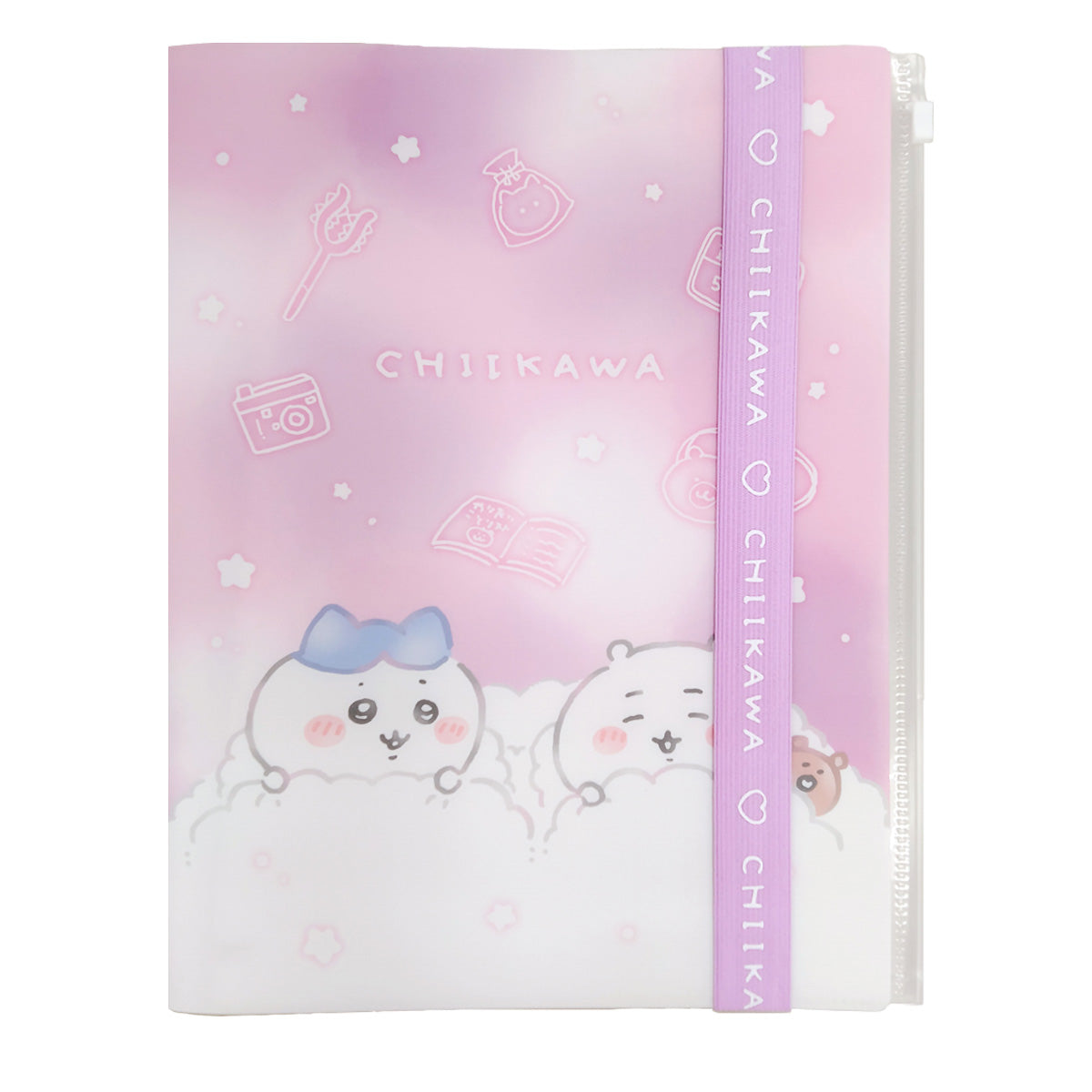 吉伊卡哇 附Logo帶6P文件夾（蓬鬆好眠） ちいかわ ロゴテープ付き6Pクリアファイル（ふわふわおやすみ）