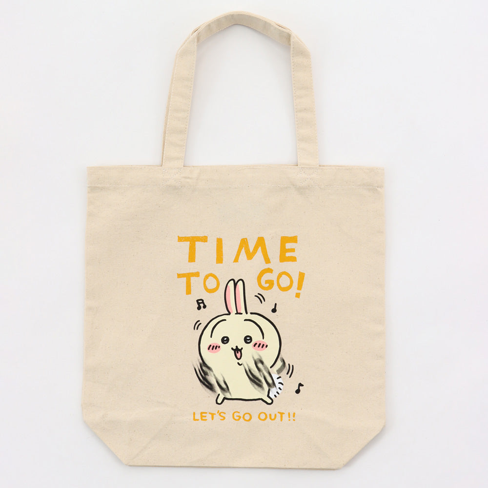 吉伊卡哇 出遊好開心！托特包 出遊兔子 天然色 ちいかわ お出かけ楽しみ！な トートバッグ おでかけうさぎ ナチュラル