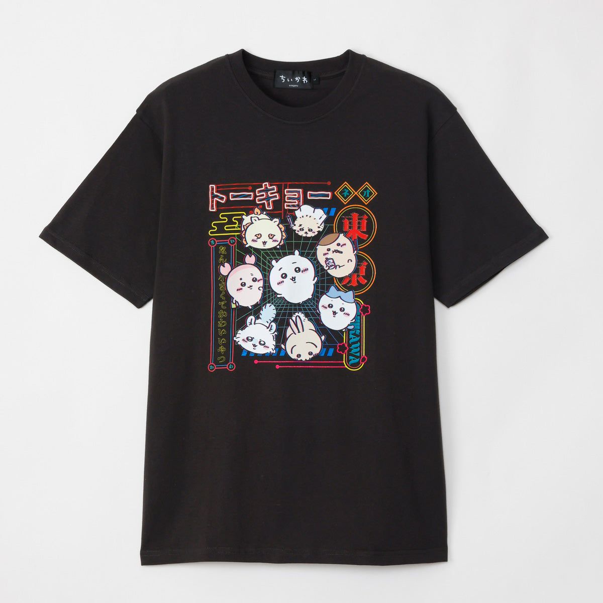 吉伊卡哇 東京吉伊卡哇 T恤（大家 / 墨色） ちいかわ トーキョーちいかわ Tシャツ みんな スミ