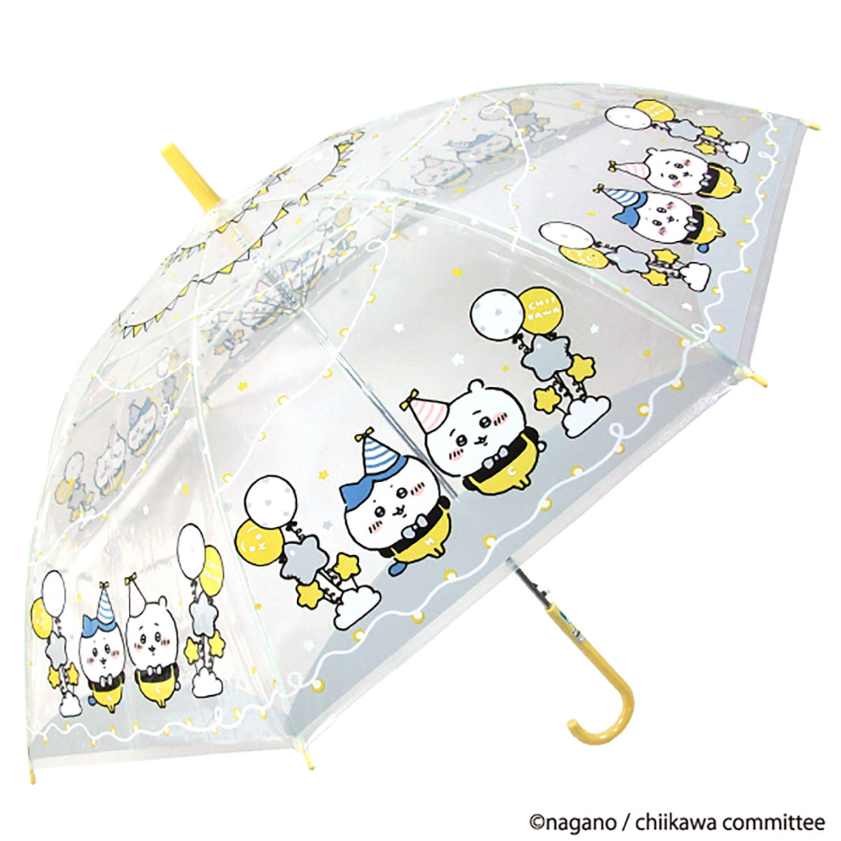 吉伊卡哇 透明雨傘 58cm（派對） ちいかわ ビニール傘 58cm（パーティー）