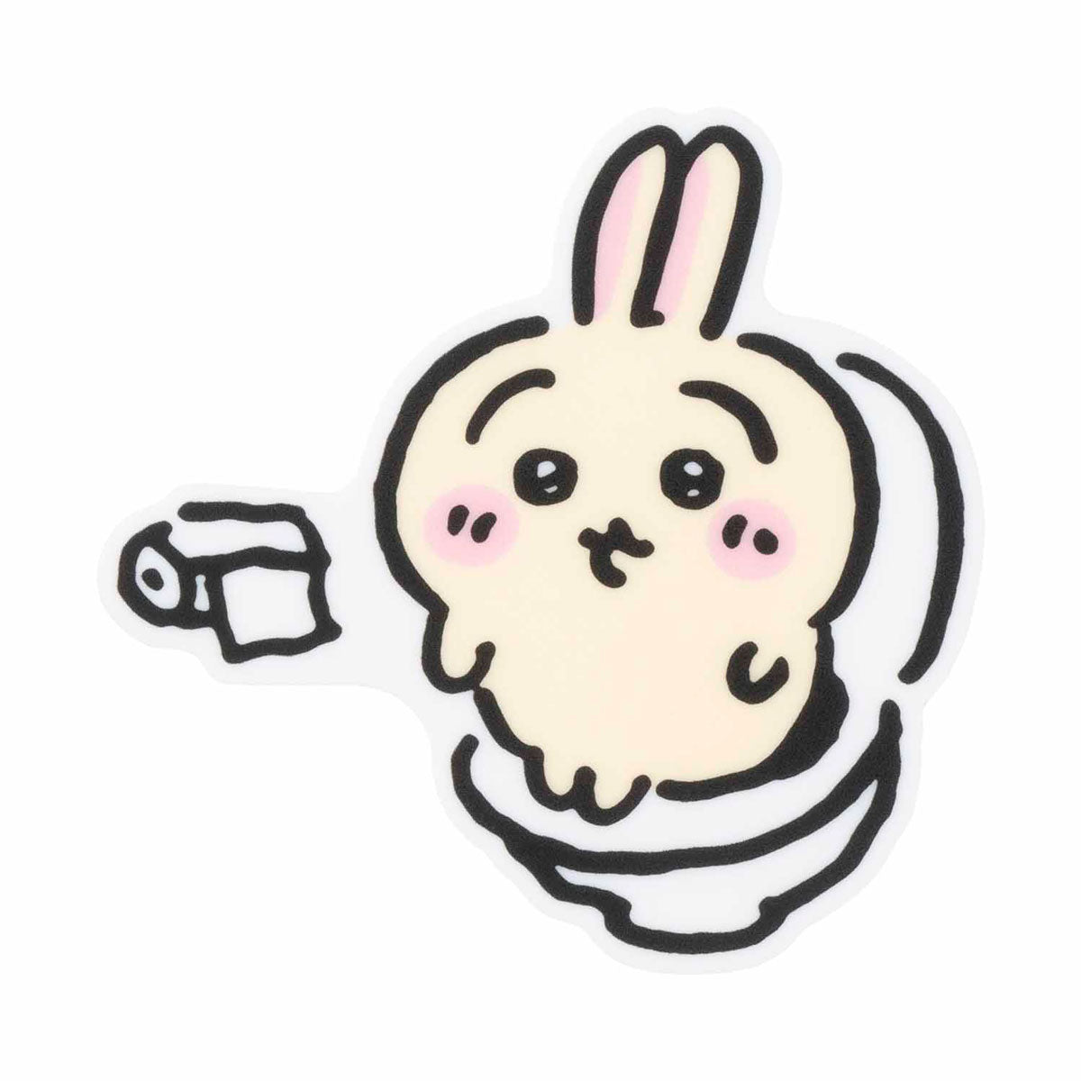 吉伊卡哇 廁所系列  壓克力徽章（兔兔） ちいかわ トイレットなアクリルバッジ（うさぎ）