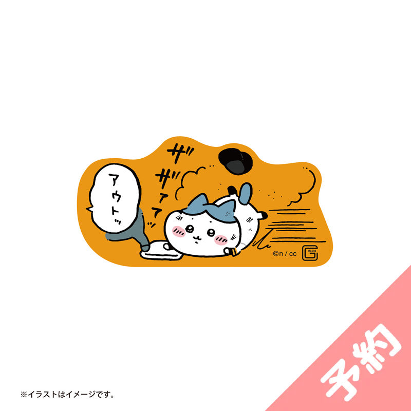 吉伊卡哇×讀賣巨人 可貼於智慧型手機的小尺寸貼紙（滑行小八貓） ちいかわ×読売ジャイアンツ スマホに貼れるサイズのステッカー（スライディングハチワレ）