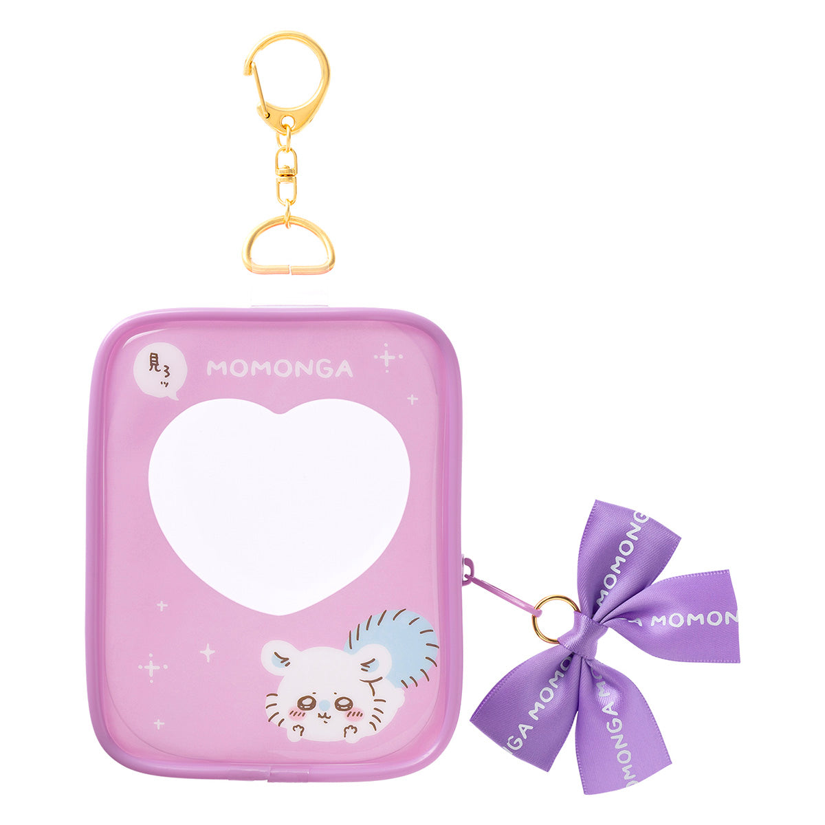 吉伊卡哇 可放入吊飾的透明小袋（莫莫加） ちいかわ マスコットも入る！クリアポーチ（モモンガ）