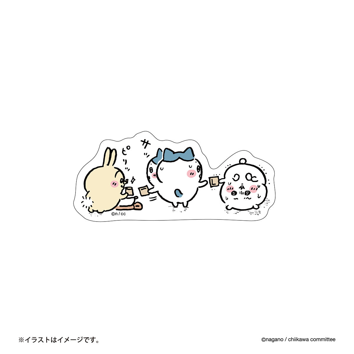 吉伊卡哇 可貼在智能手機上的貼紙（高湯 刺激） ちいかわ スマホに貼れるサイズのステッカー（出汁 ピリッ）