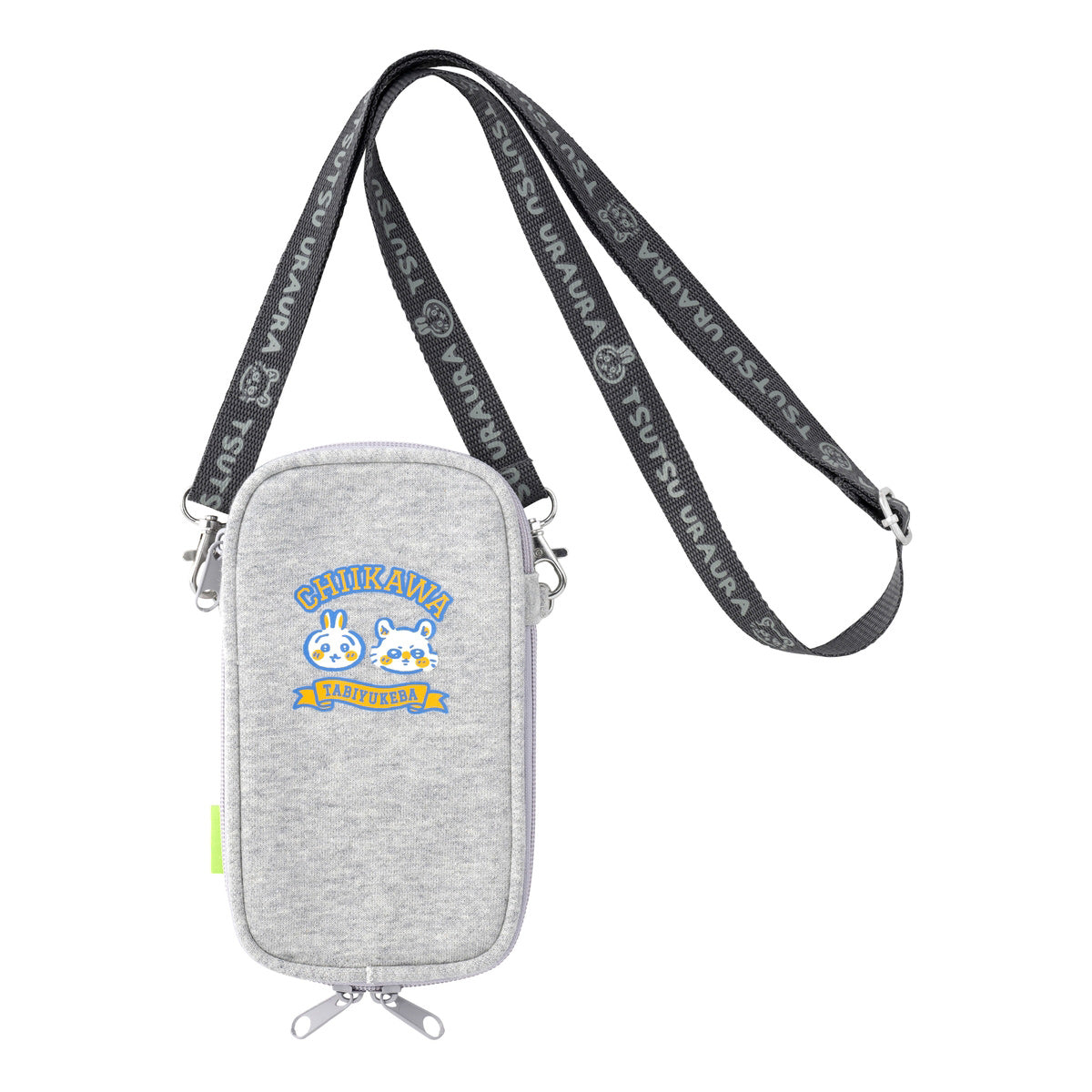 吉伊卡哇 側寬可擴展！衛衣材質斜挎包（兔兔 & 小桃鼠） ちいかわ マチが広がる！スウェットショルダーポーチ（うさぎとモモンガ）