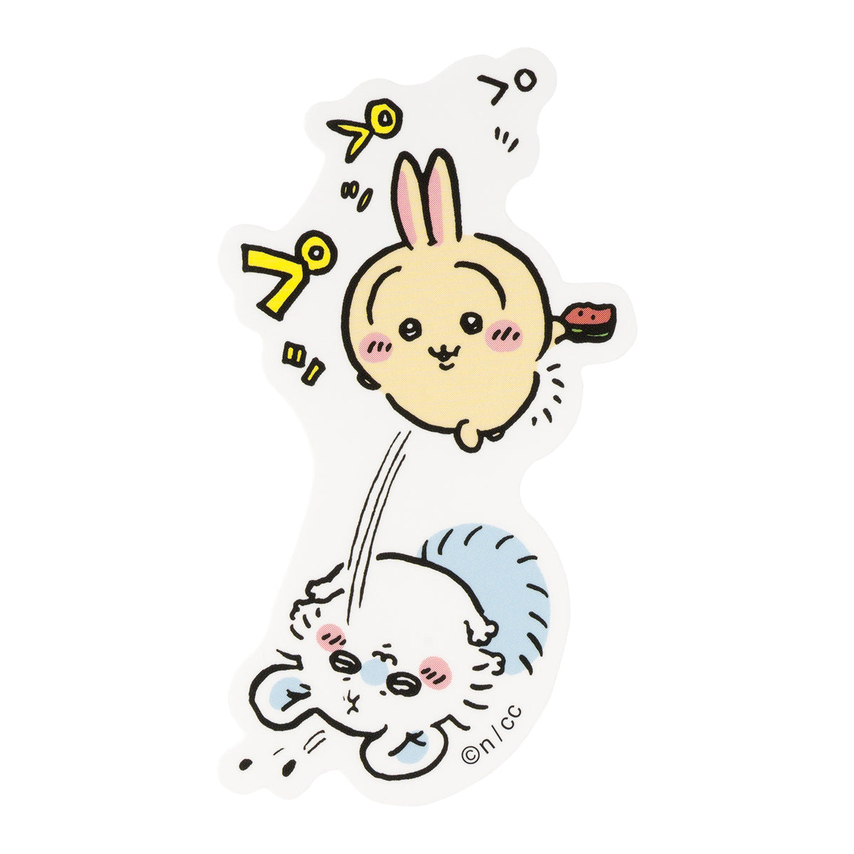 吉伊卡哇 貼紙（西瓜籽） ちいかわ スマホに貼れるサイズのステッカー（スイカの種）