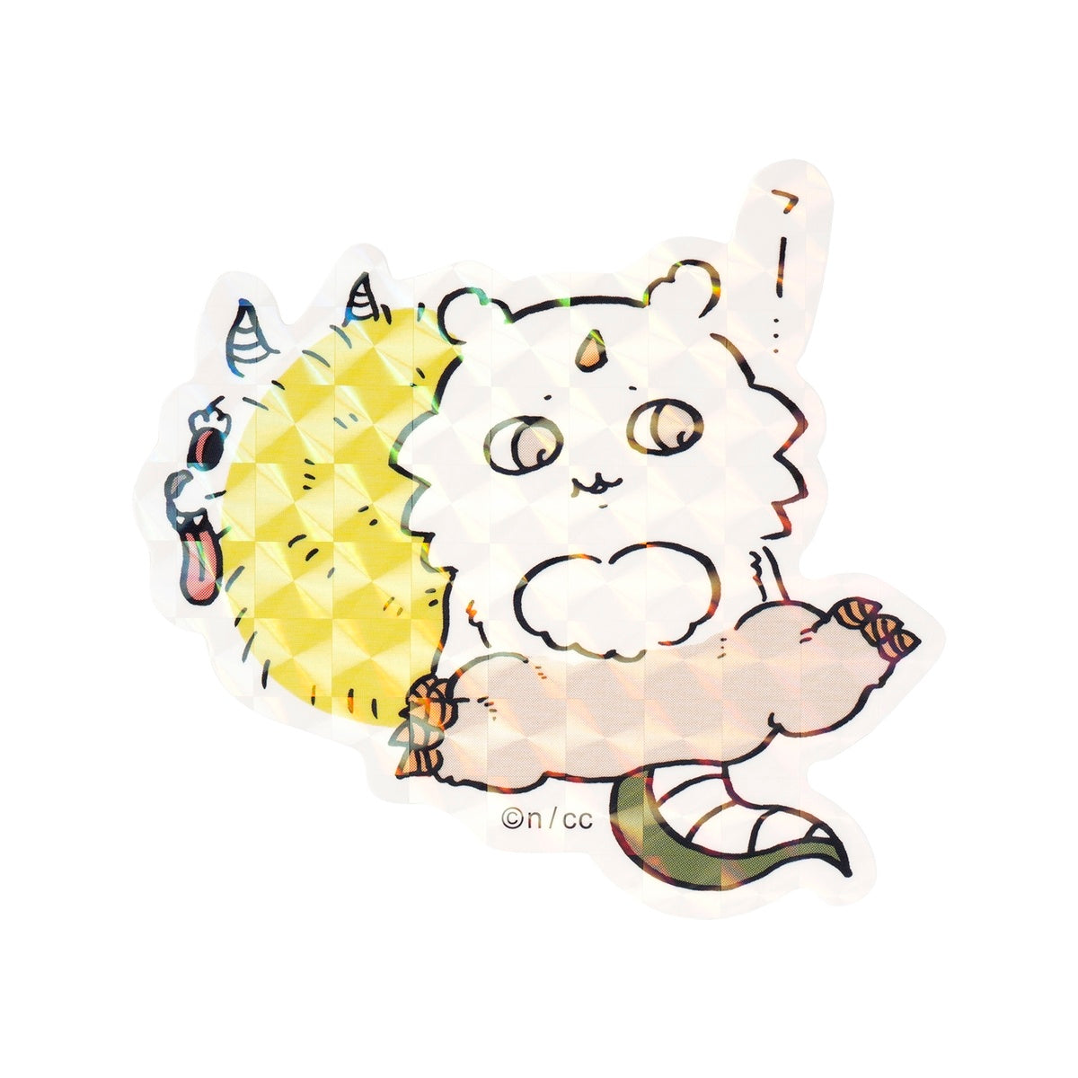 吉伊卡哇 貼紙（那就是大強） ちいかわ スマホに貼れるサイズのホログラムステッカー（あのことでかつよ）