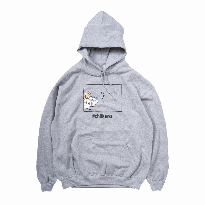 吉伊卡哇 嘟嘟 P/O 連帽衫（杢灰色） ちいかわ ひょこっ P/Oパーカ 杢グレー