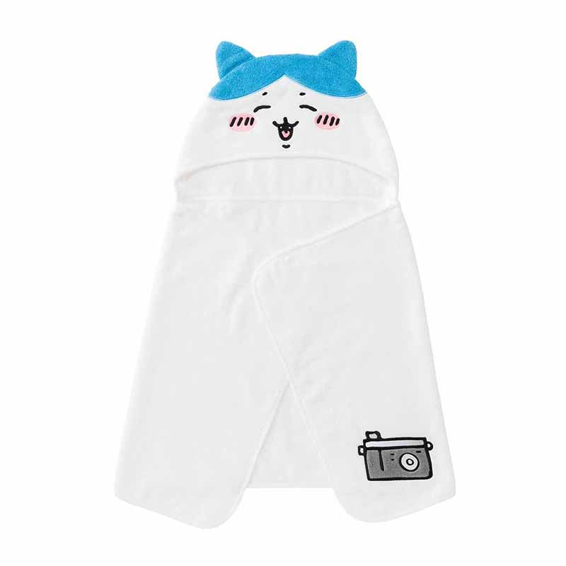 吉伊卡哇 帽子浴巾（小八貓） ちいかわ フード付きバスタオル（ハチワレ）
