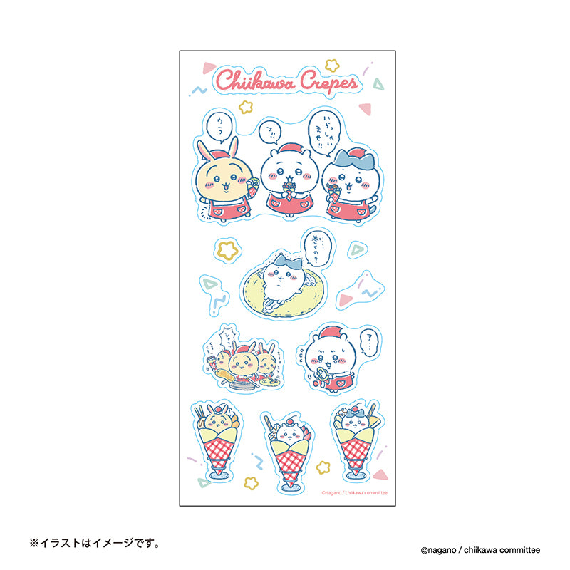 吉伊卡哇可麗餅 透明貼紙 ちいかわクレープ クリアシール