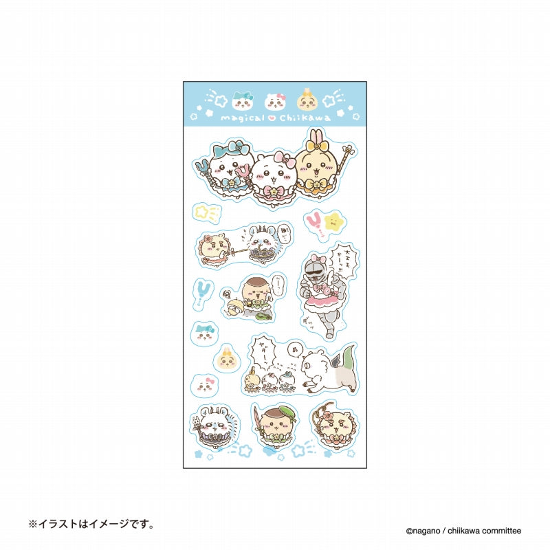 魔法吉伊卡哇 透明貼紙（藍色） まじかるちいかわ クリアシール（ブルー）