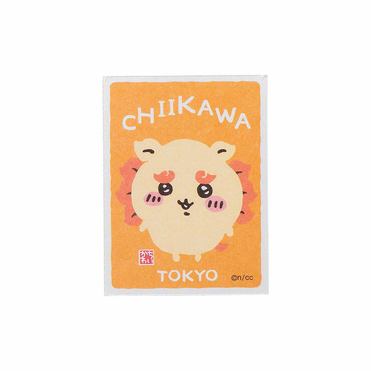 吉伊卡哇 東京特產 可貼於手機的和紙貼紙（風獅爺） ちいかわ 東京みやげ スマホに貼れるサイズの和紙ステッカー（シーサー）