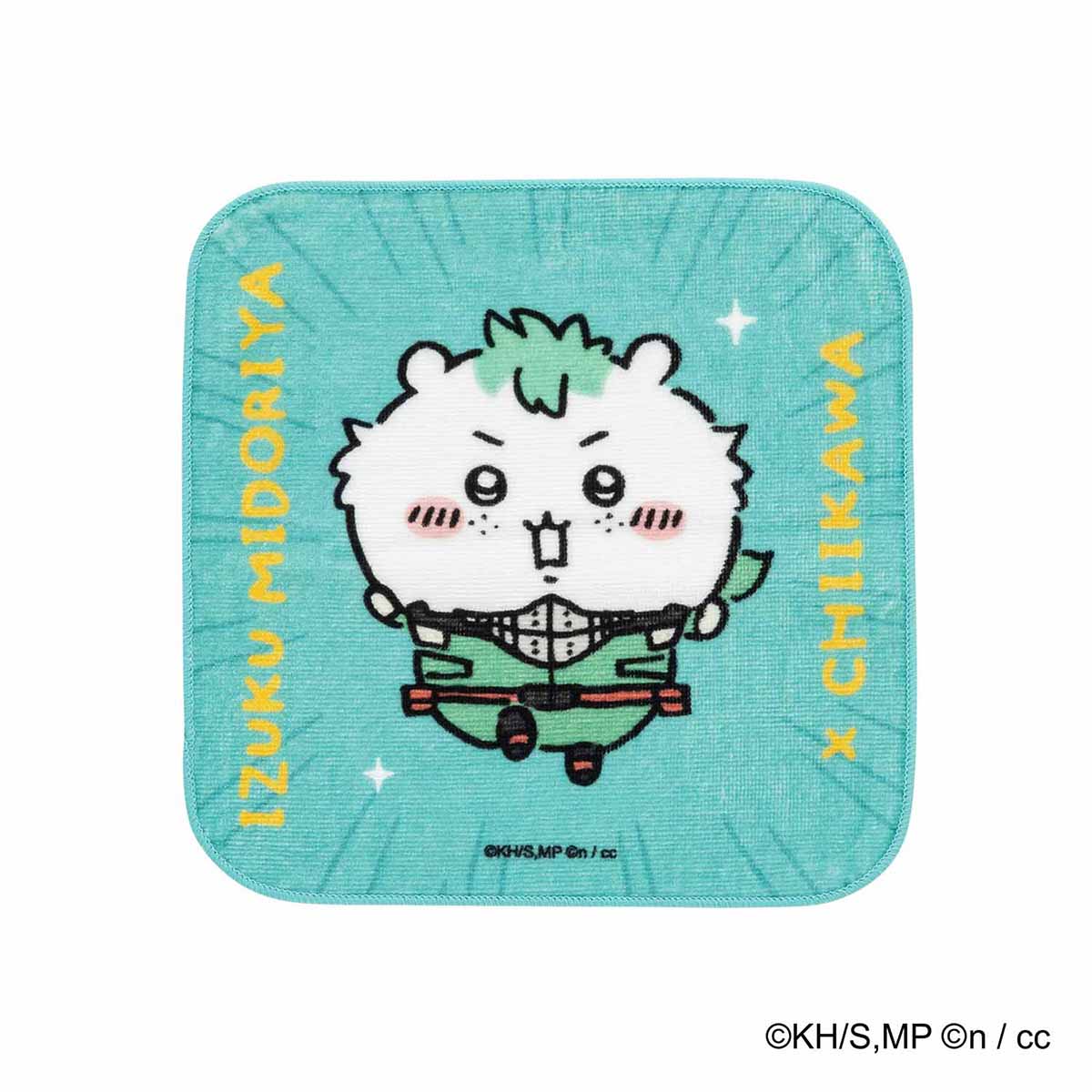 吉伊卡哇 × 我的英雄學院 手帕（綠穀出久 × 吉伊卡哇） 僕のヒーローアカデミア×ちいかわ ハンドタオル（緑谷出久×ちいかわ）