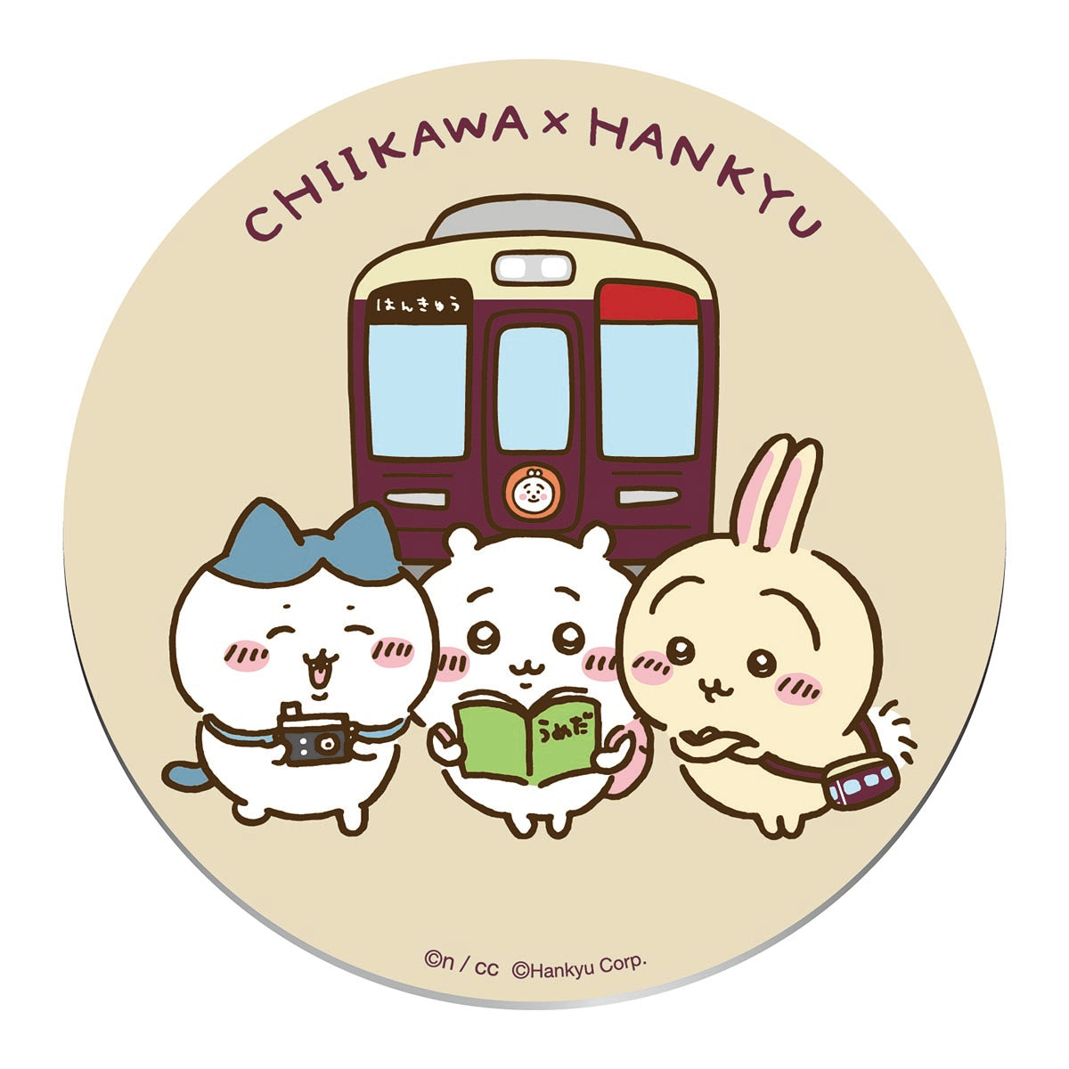 吉伊卡哇 阪急電車的滑鼠墊 ちいかわ 阪急電車なマウスパッド