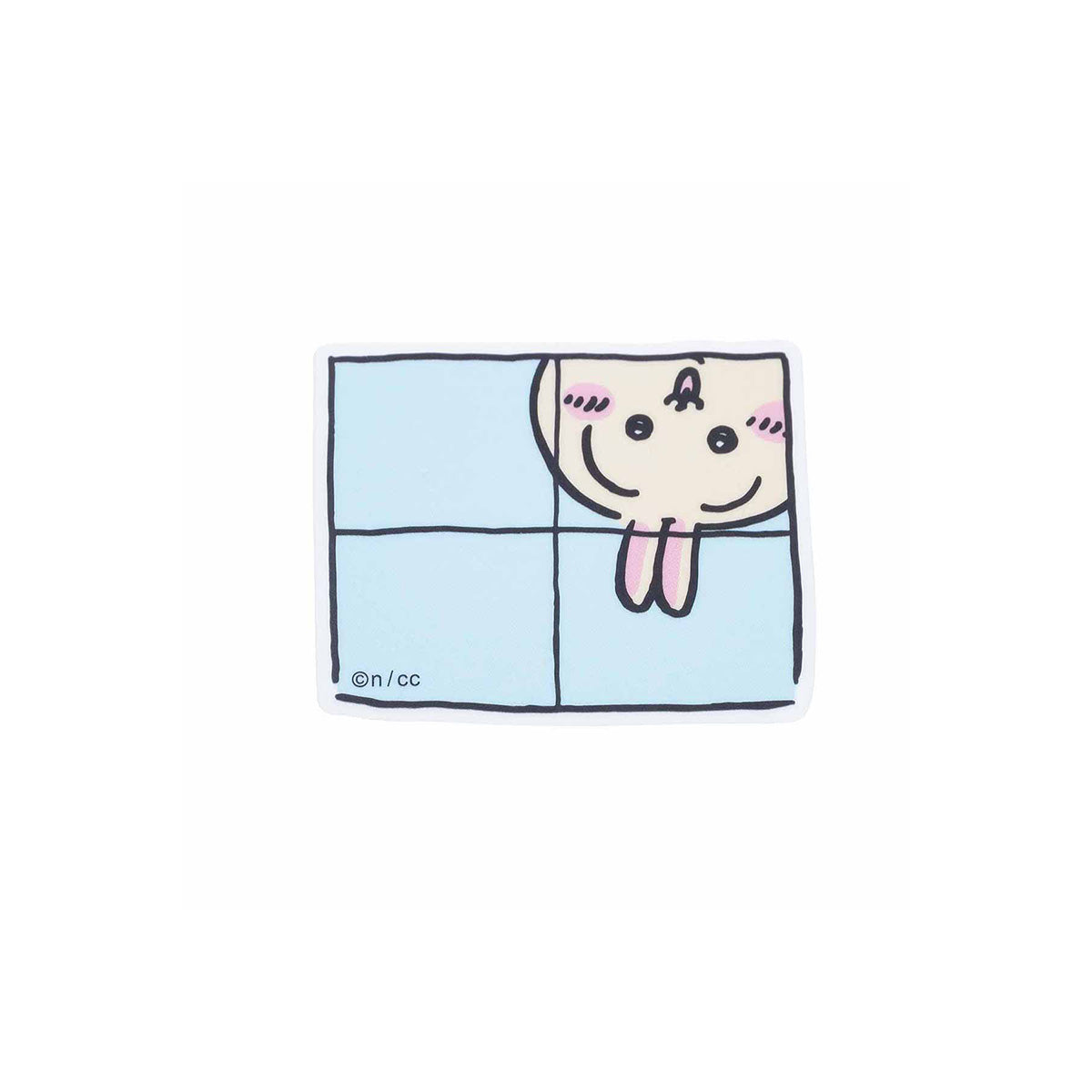 吉伊卡哇 可貼於手機的透明貼紙（從窗戶覗見兔子） ちいかわ スマホに貼れるサイズのクリアステッカー（窓から覗くうさぎ）