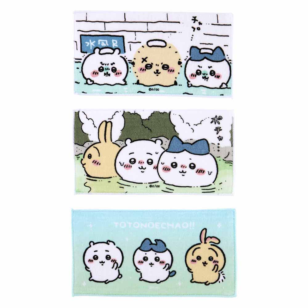 吉伊卡哇 出遊好開心！3件套毛巾（整理好！！） ちいかわ お出かけ楽しみ！な 3枚セットタオル（TOTONOECHAO！！）
