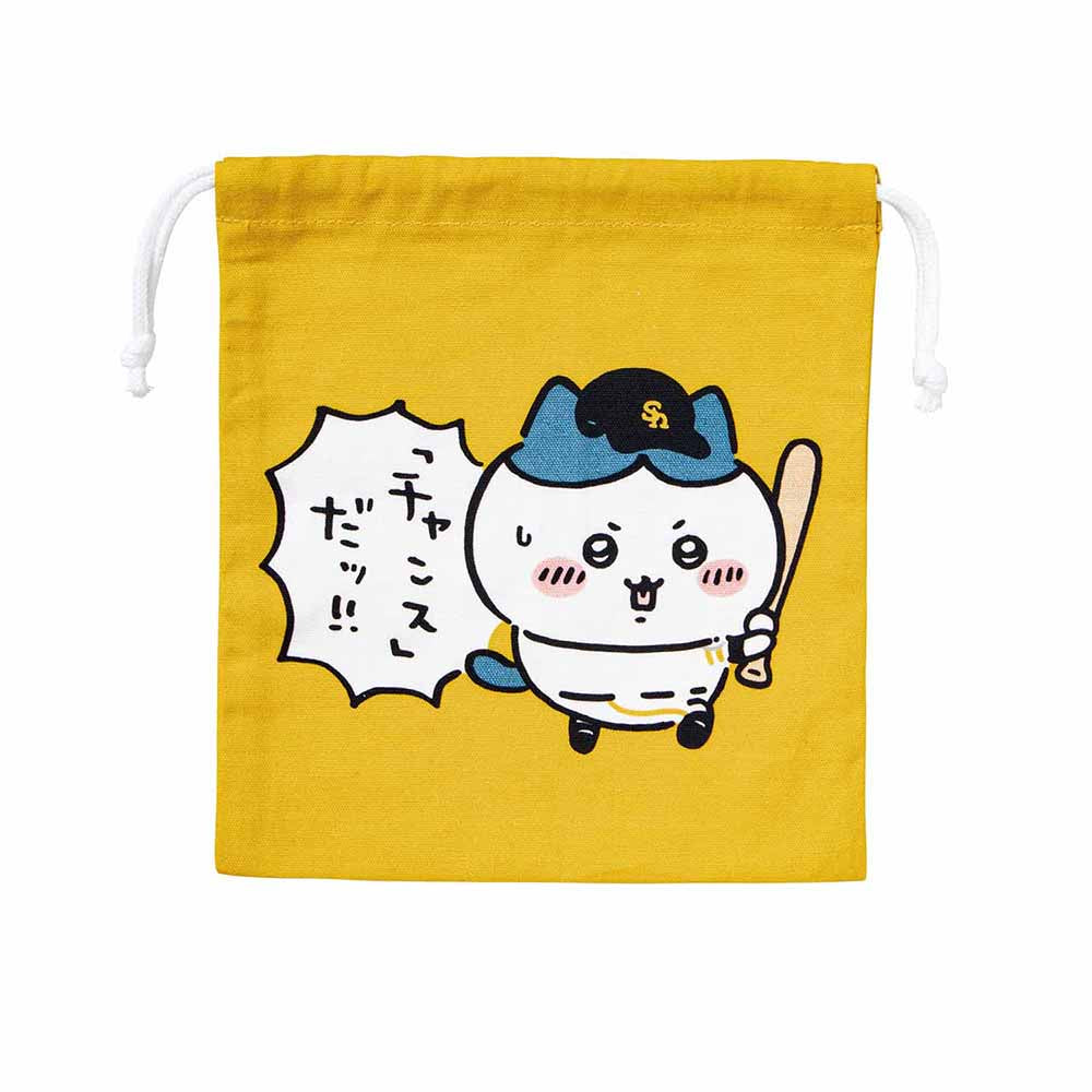 吉伊卡哇/鷹隊 適中的巾包 ちいかわ/ホークス ほどよいサイズの巾着