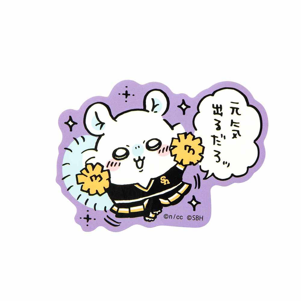 吉伊卡哇/鷹隊 可以貼在手機上的貼紙（莫莫加） ちいかわ/ホークス スマホに貼れるサイズのステッカー（モモンガ）