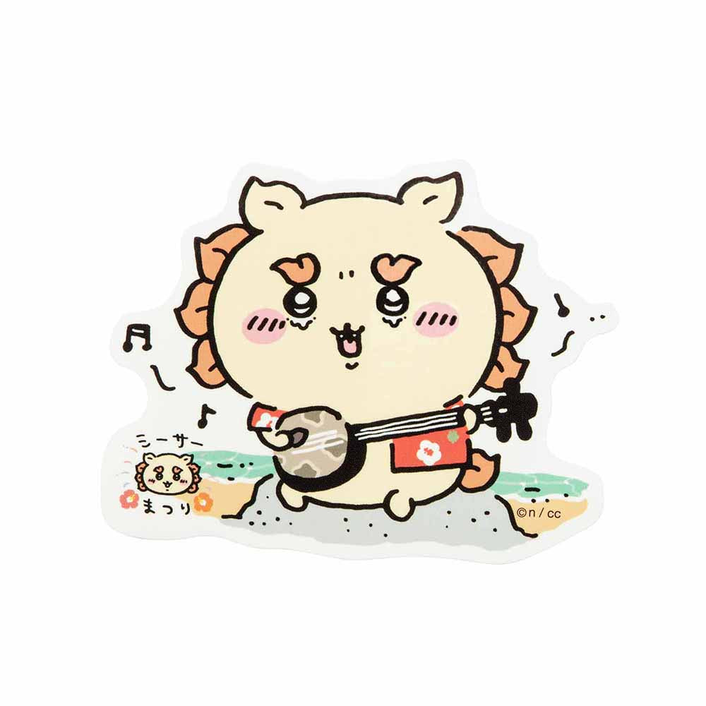 吉伊卡哇 風獅爺祭典！！！ 可以貼在手機上的貼紙（三線） ちいかわ シーサー祭り！！！ スマホに貼れるサイズのステッカー（三線）