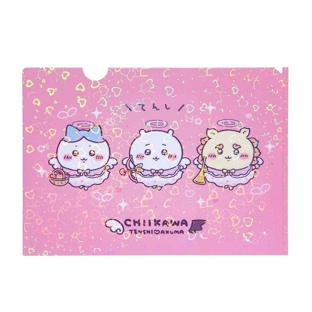吉伊卡哇 天使?惡魔 全息A4透明文件夾（天使） ちいかわ てんし♡あくま ホログラムA4クリアファイル（てんし）