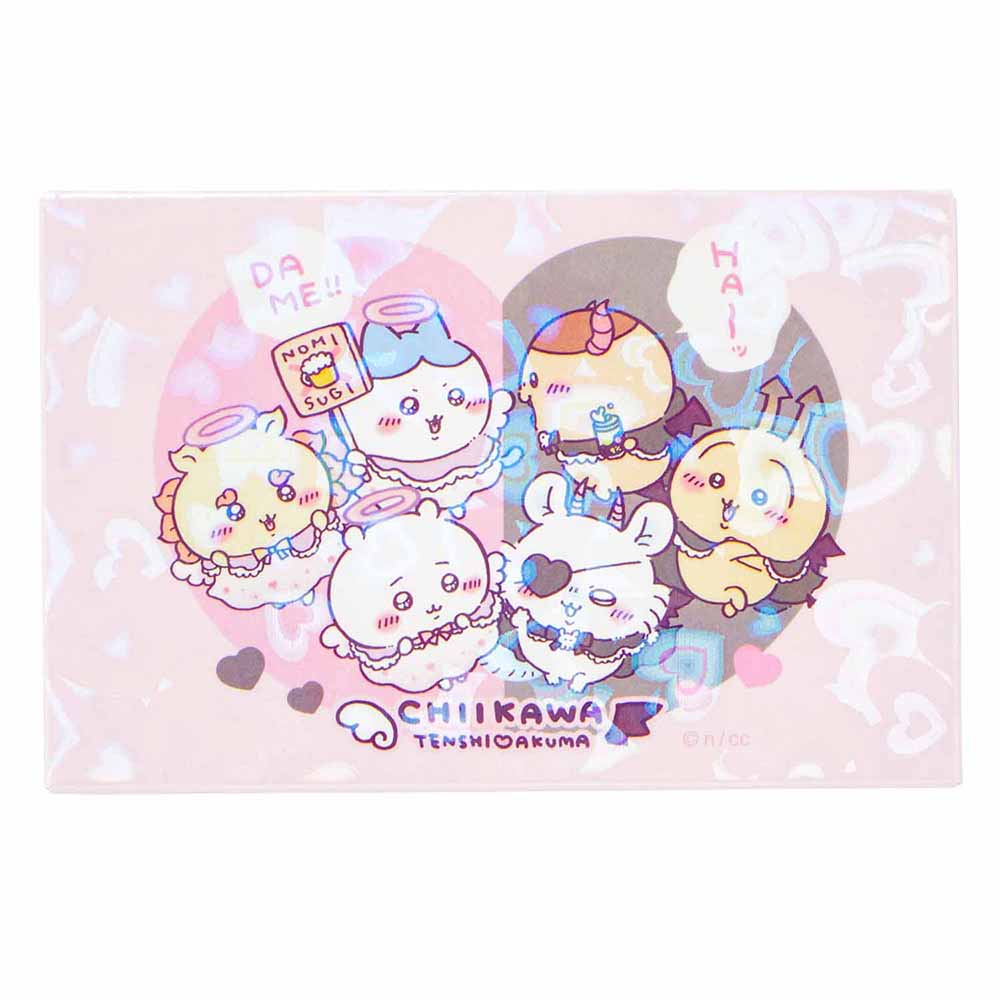 吉伊卡哇 天使?惡魔 全息方形磁鐵（心形） ちいかわ てんし♡あくま ホログラムスクエアマグネット（ハート）