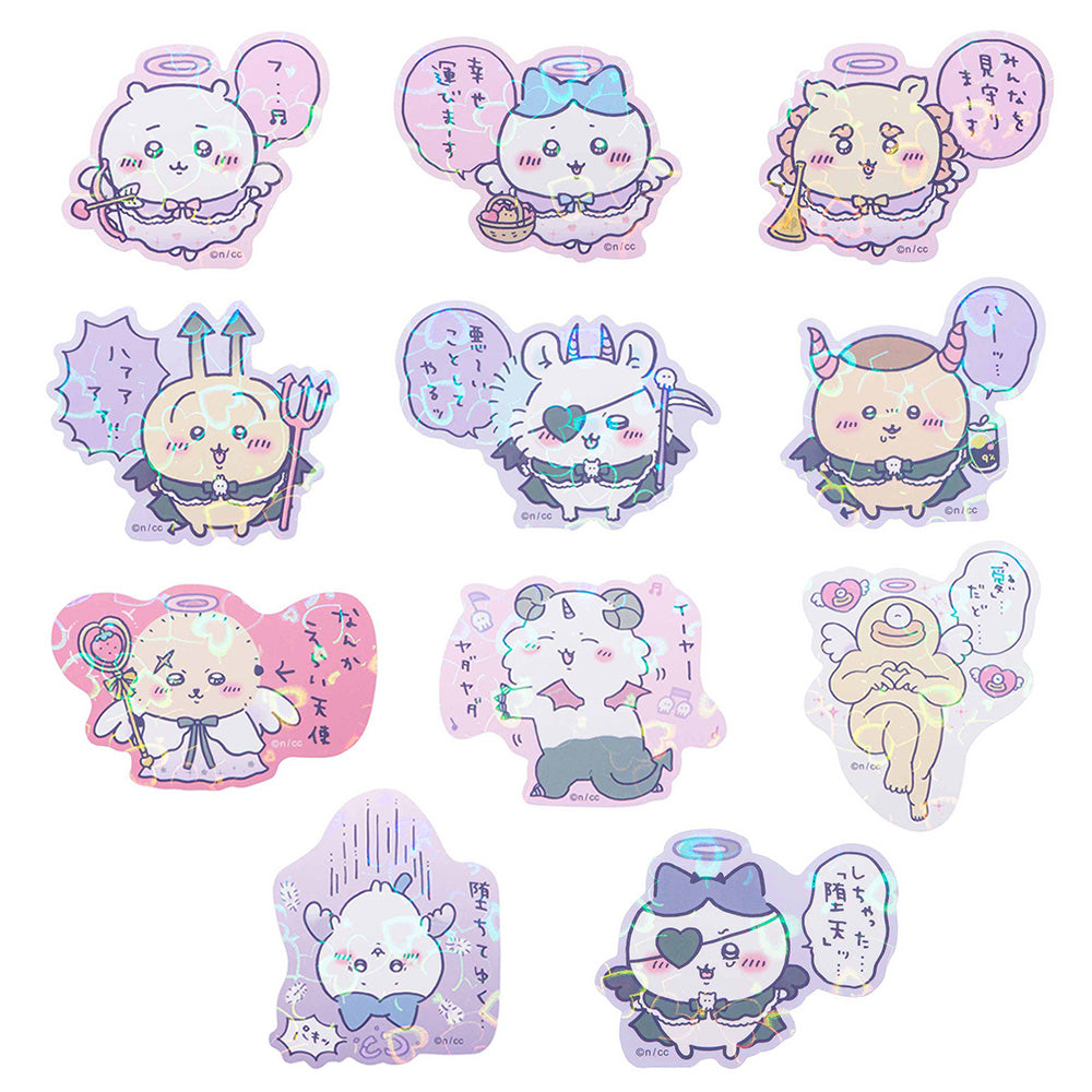 吉伊卡哇 天使?惡魔 可貼於手機的全息貼紙系列（全11款） ちいかわ てんし♡あくま スマホに貼れるサイズのホログラムステッカーコレクション（全11種）