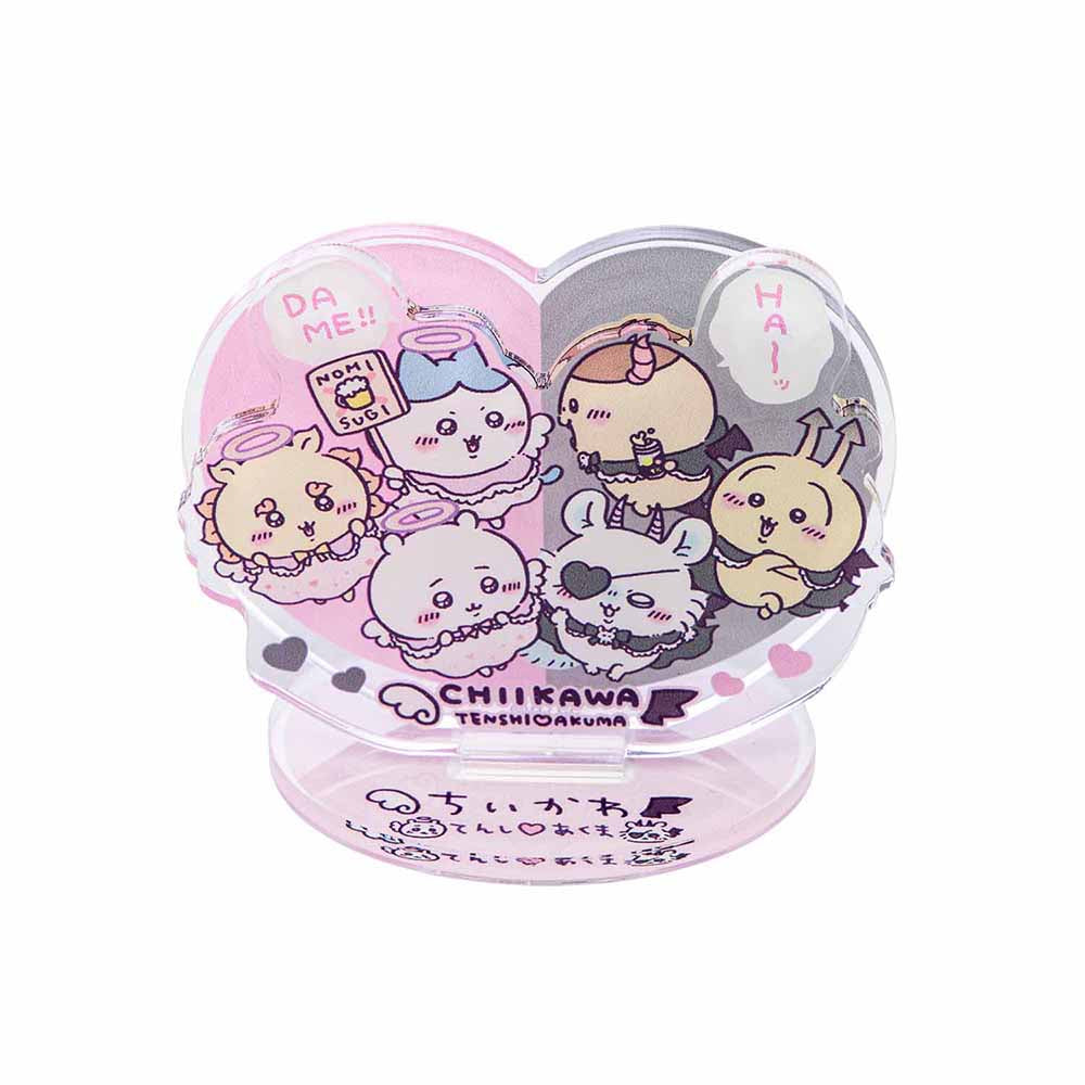 吉伊卡哇 天使?惡魔 層疊亞克力立牌（心形） ちいかわ てんし♡あくま レイヤーアクリルスタンド（ハート）