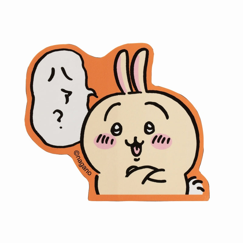 吉伊卡哇 貼紙（兔子「哈？」） ちいかわ ステッカー（うさぎ「ハア？」）