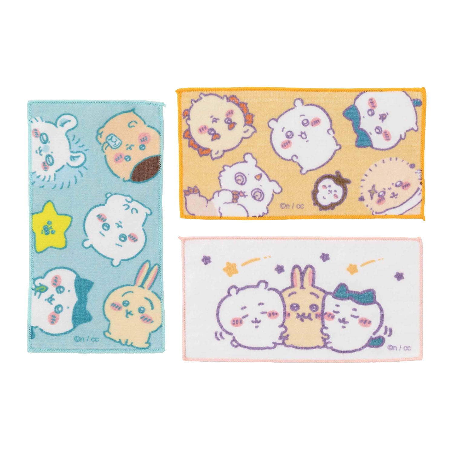 吉伊卡哇 露營GO! 3件套毛巾（柔和色）ちいかわ キャンプへGO! 3枚セットタオル（ふんわりカラー）