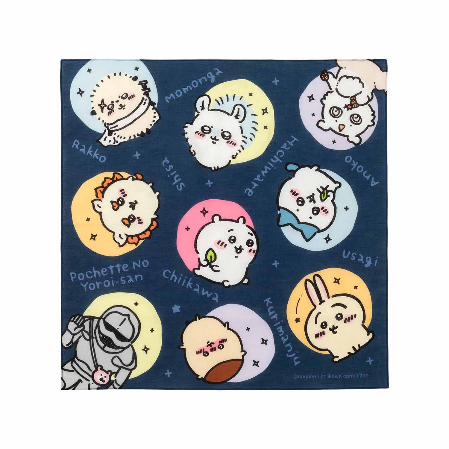 吉伊卡哇 露營GO! 頭巾（海軍藍）ちいかわ キャンプへGO! バンダナ（ネイビー）