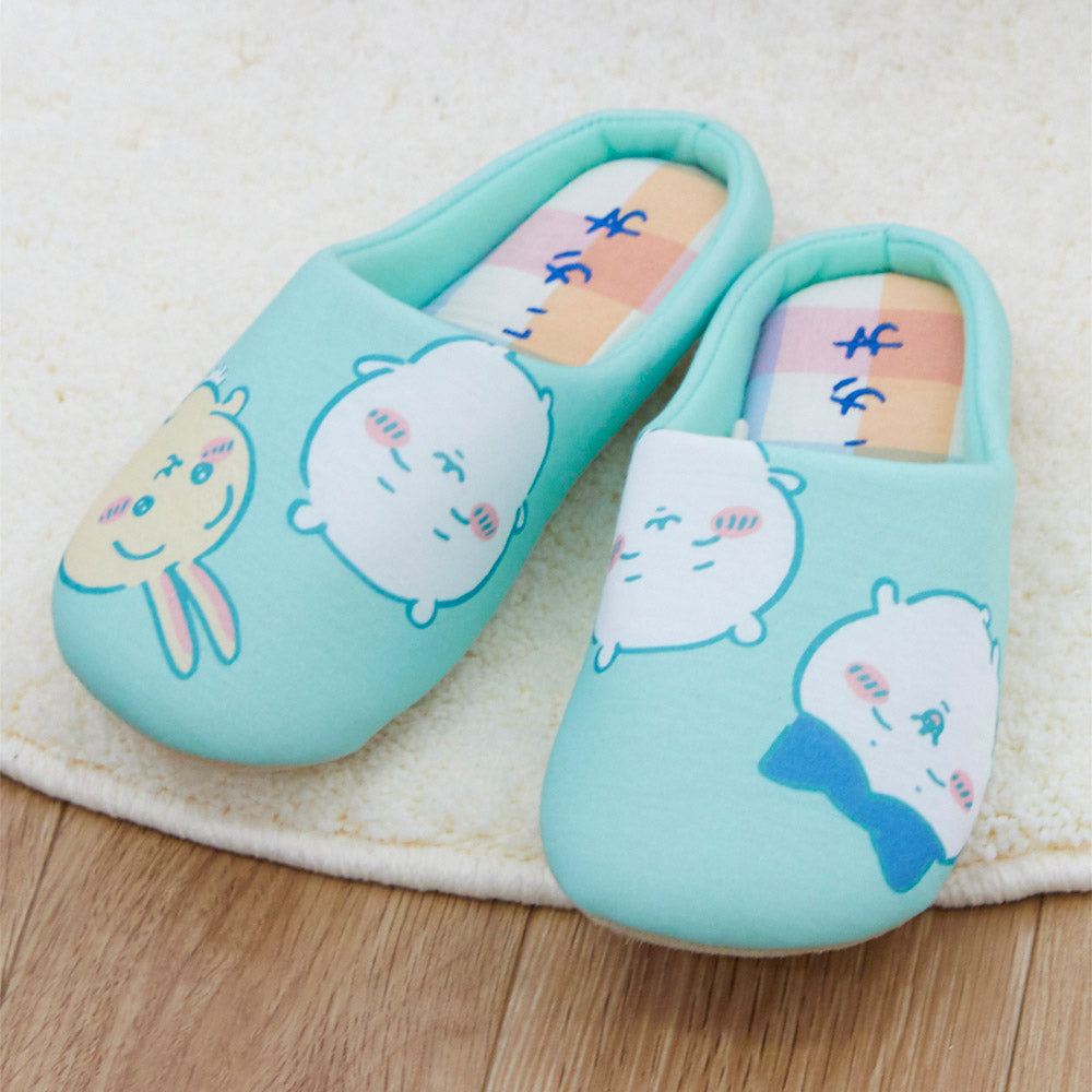 吉伊卡哇 格子室內拖鞋 GR ちいかわ チェックルームシューズ GR