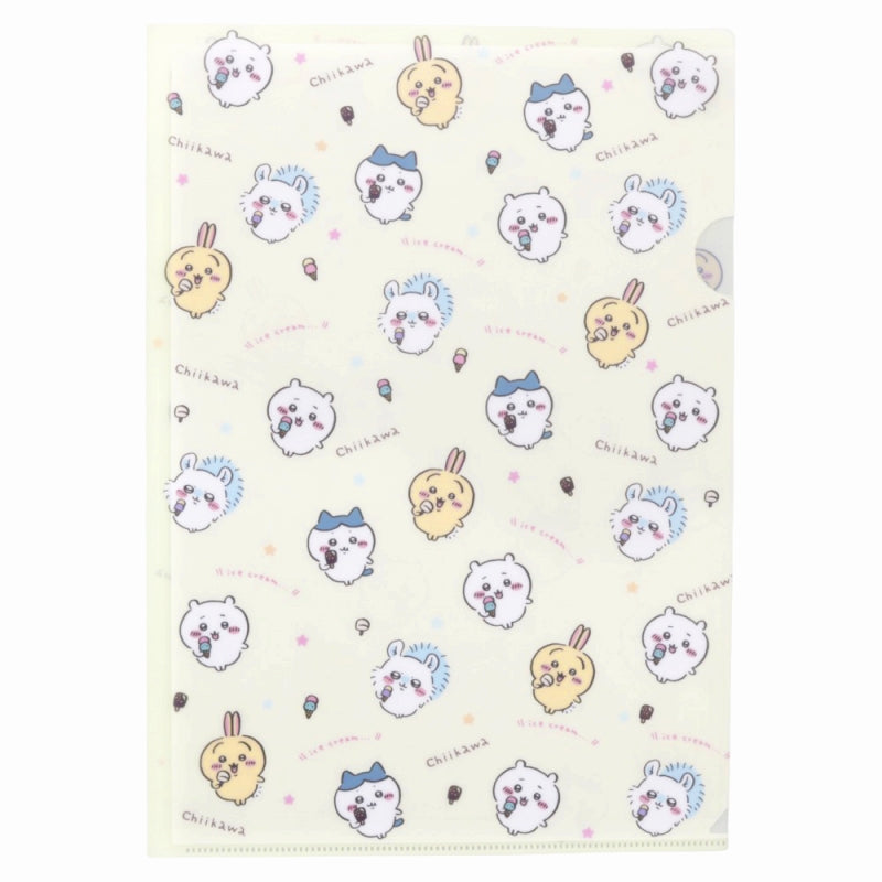 吉伊卡哇 A4透明文件夾（冰淇淋B） ちいかわ クリアファイルA4（アイスB）