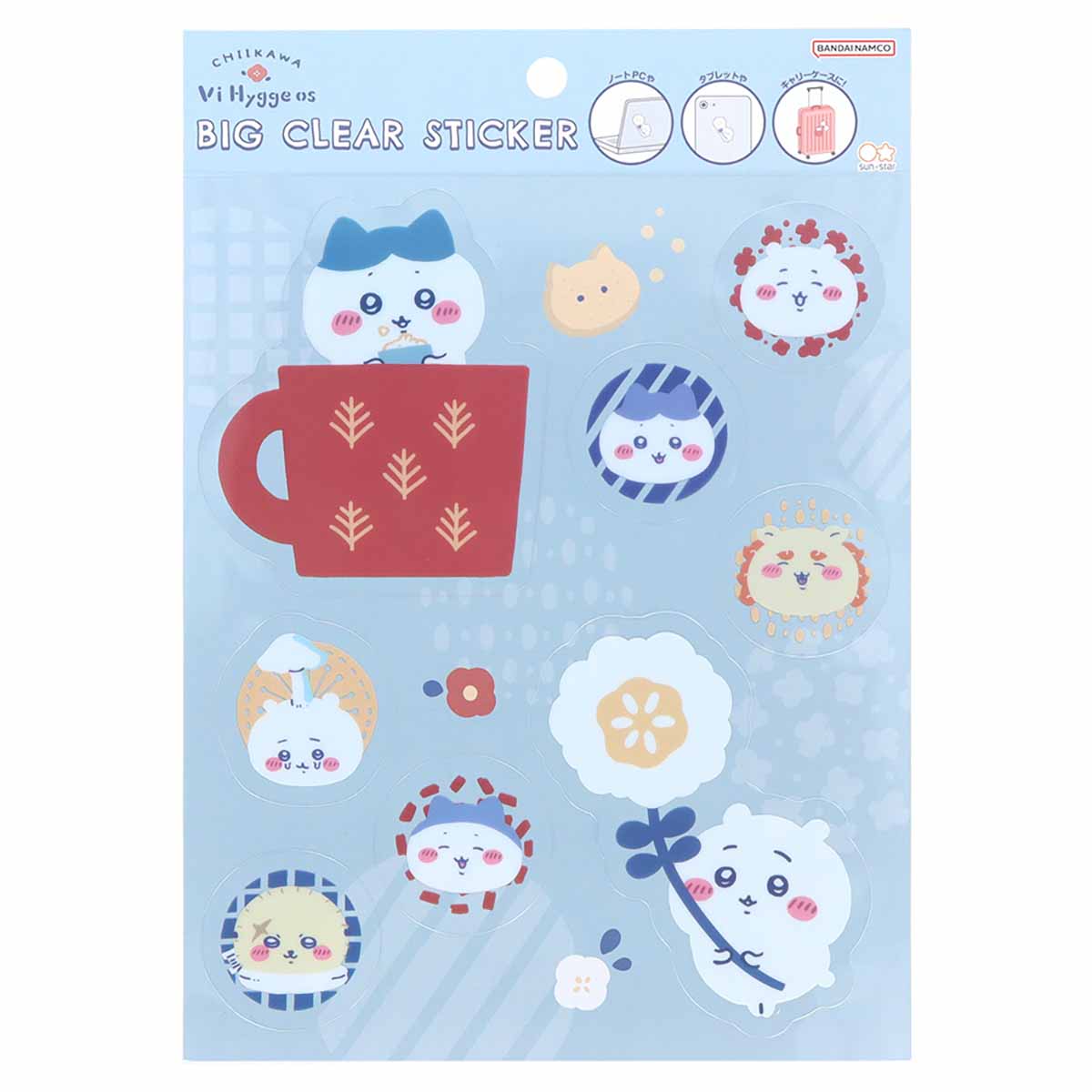 吉伊卡哇 大型透明貼紙（藍色） ちいかわ ビッグクリアステッカー（ブルー）