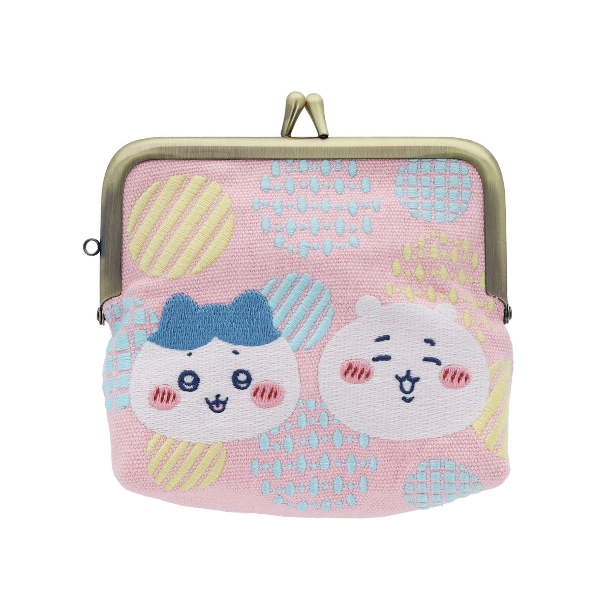 吉伊卡哇 榻榻米刺繡迷你口金包（吉伊卡哇＆小八貓） ちいかわ 畳刺繍がま口ミニポーチ（ちいかわ＆ハチワレ）