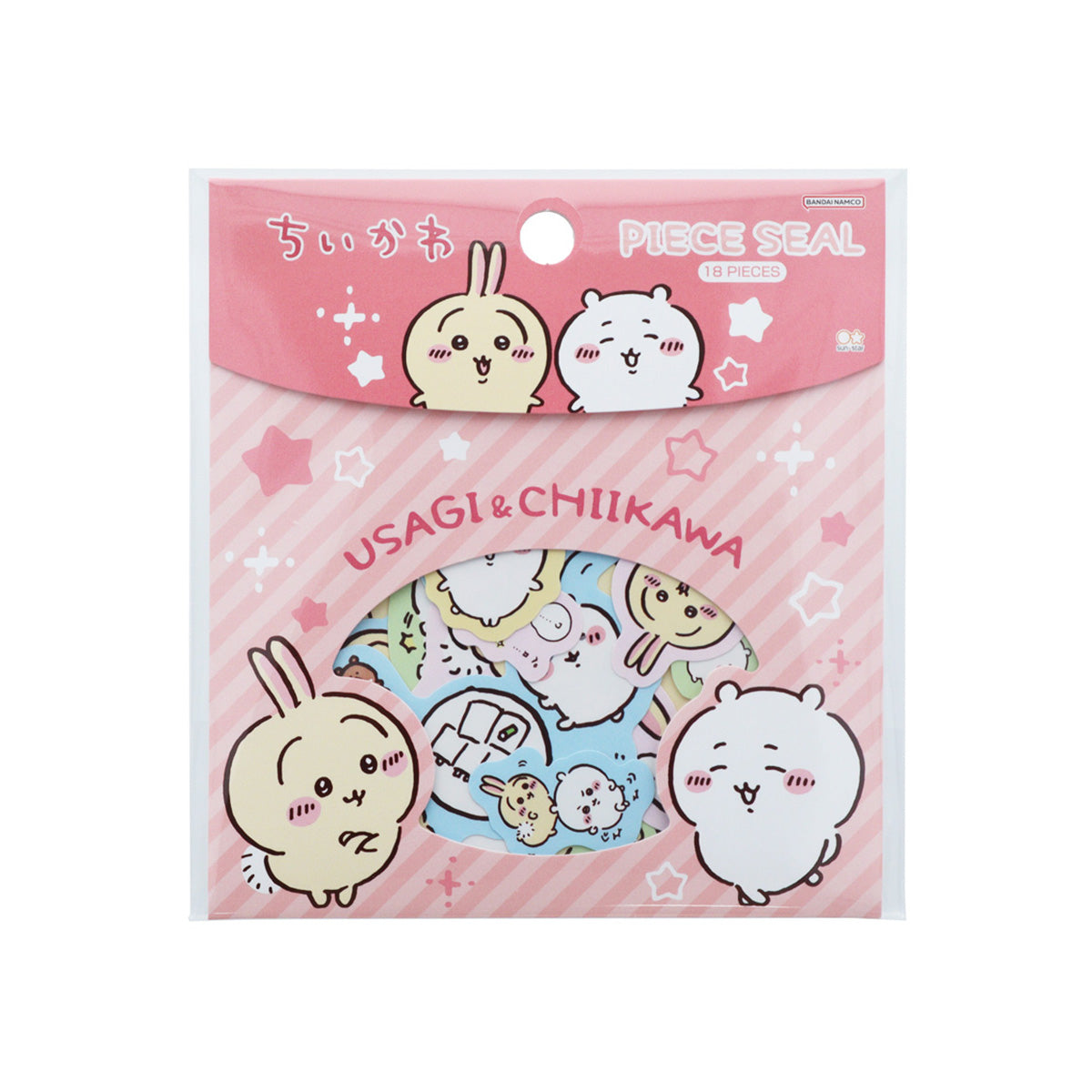 吉伊卡哇 拼圖貼紙（吉伊卡哇×兔子） ちいかわ ピースシール（ちいかわ×うさぎ）