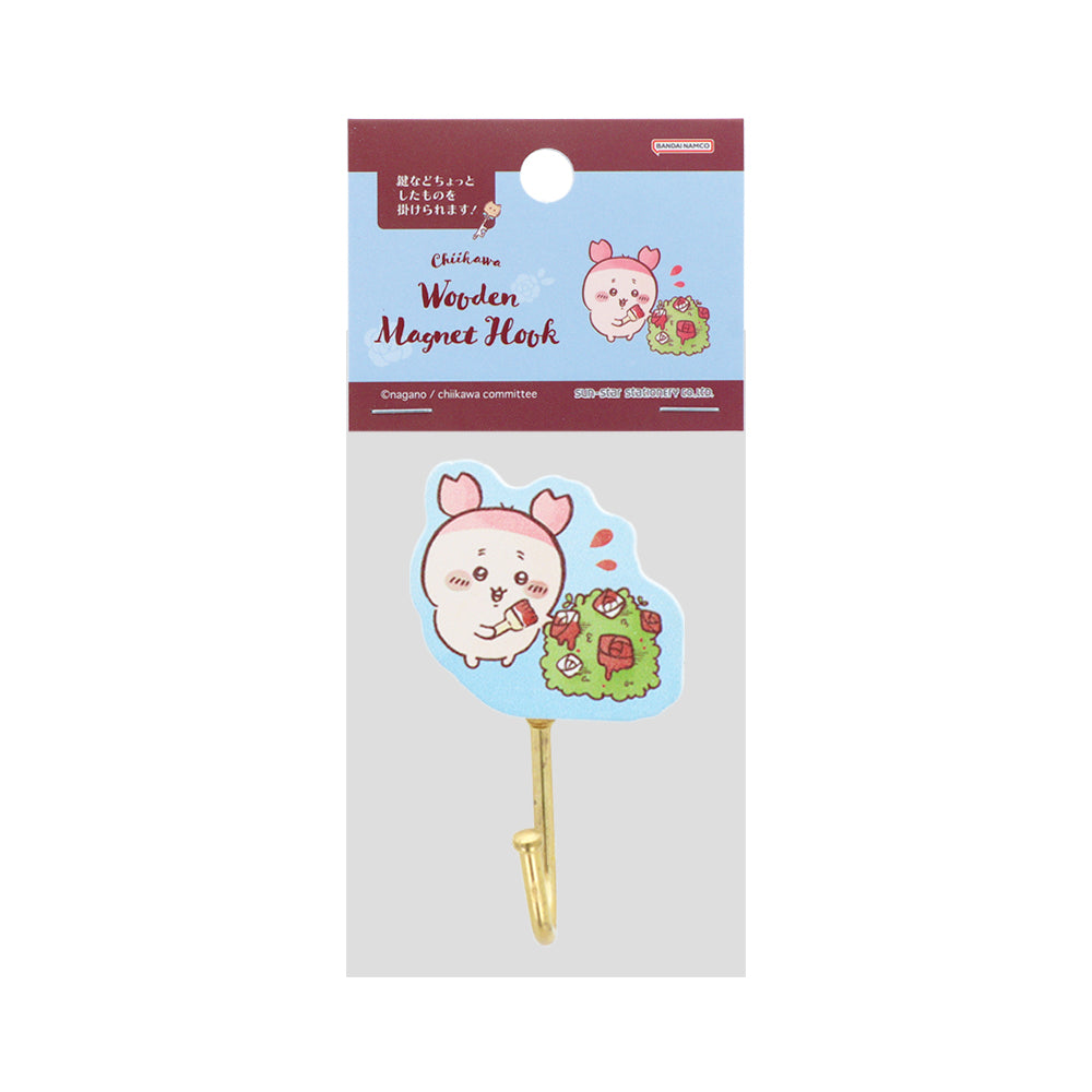 吉伊卡哇 木制磁鐵掛鉤（奇妙樂園螃蟹） ちいかわ 木製マグネットフック（ワンダーランド古本屋）