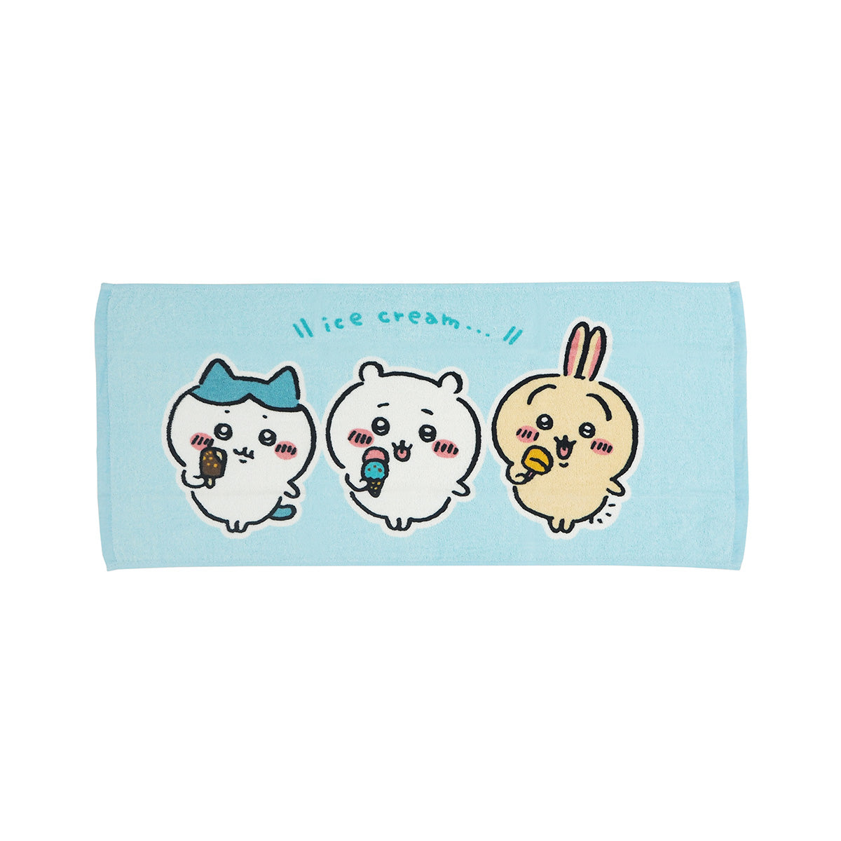 吉伊卡哇 面巾2P BL（冰淇淋） ちいかわ フェイスタオル2P BL（アイス）