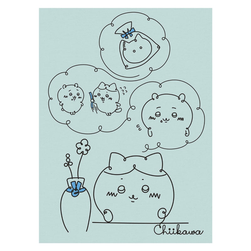 吉伊卡哇 布質海報M 蝴蝶結 ちいかわ ファブリックポスターM リボン